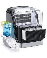 Cowsar Countertop Ice Maker, 33 lbs/Day, 6-Min Cycle, Scoop and Basket
