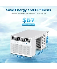 Cowsar 12000 Btu U-Shaped Window Air Conditioner for 550 Sq. Ft.