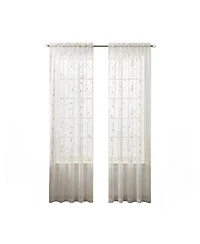 Ellis Curtain Chatham 100% Polyester Embroidered Sheer Rod Pocket Panel