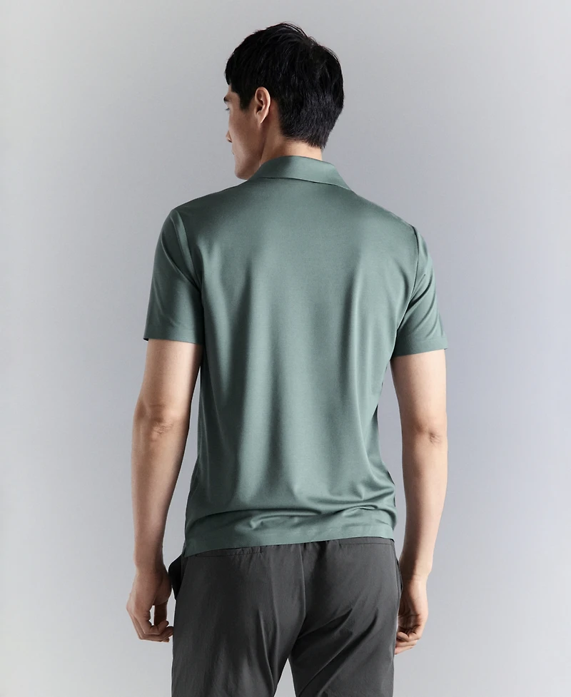 Mango Men's Comfort Stretch Button Polo Shirt