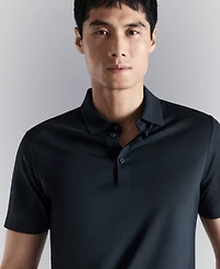 Mango Men's Comfort Stretch Button Polo Shirt
