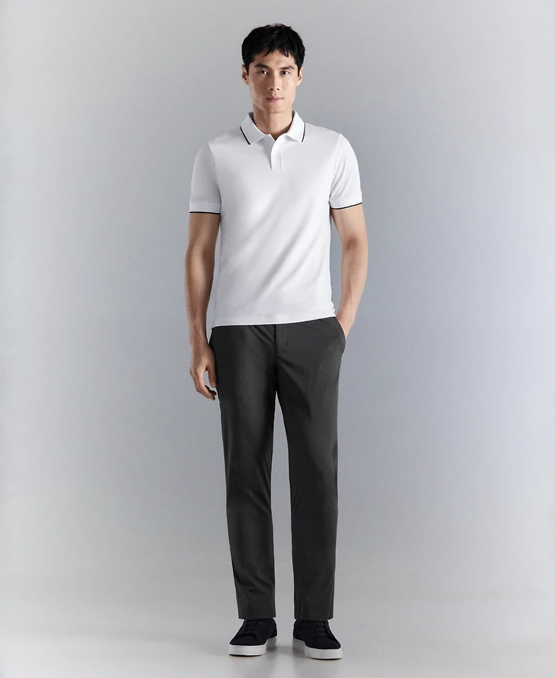 Mango Men's Comfort Stretch Pique Polo Shirt