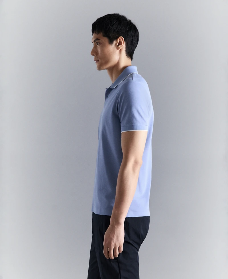 Mango Men's Comfort Stretch Pique Polo Shirt