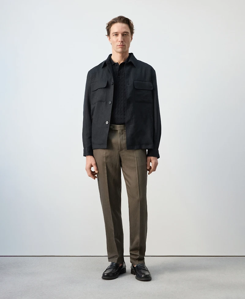Mango Men's Ruched-Back Lyocell Jacket