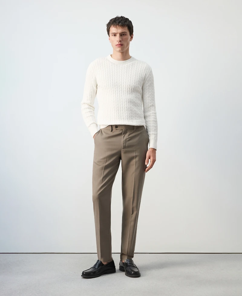 Mango Men's Cotton Cable-Knit Sweater