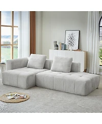 Streamdale Furniture L-Shape Modular Cloud Sectional Sofa with Chaise Lounge