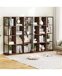 Slickblue 12-Cube Bookcase with 2 Anti-tipping Kits for Living Room