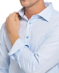 Nick Graham Men's Newbury Text Modern-Fit Dress Shirt