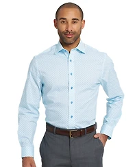 Nick Graham Men's Woven Mosaic Geometric Dress Shirt