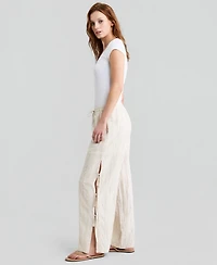 And Now This Women's Embroidered Side-Tie Pull-On Pants, Macy's Exclusive