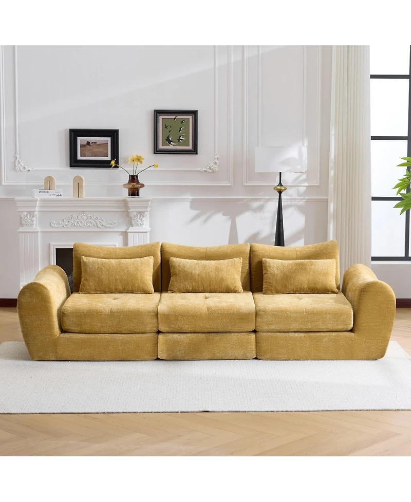 Streamdale Furniture Modular Cloud Sofa, Convertible Folding Sofa Bed, Sectional Cushioned Sofa