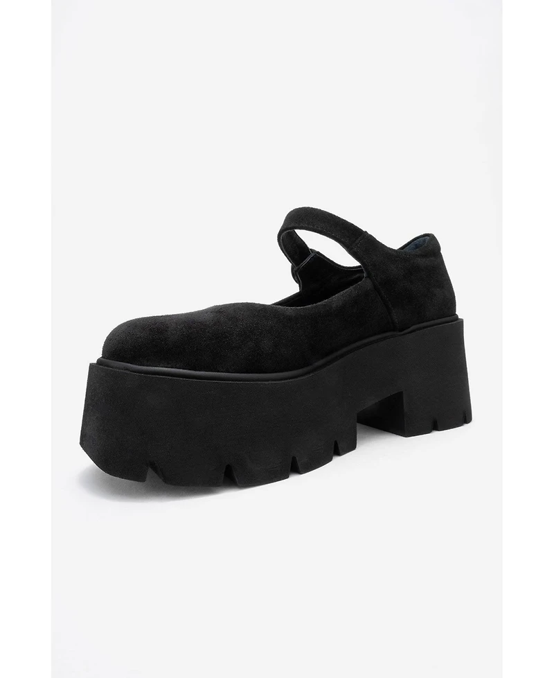 Forever & Always Shoes Women s Orina Leather Platform Mary Jane Shoe