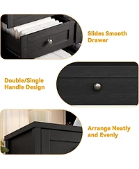 gaomon 12 Drawers Wood Dressers for Bedroom, 63" Long Wooden Dresser Living Room, Hallway, 16" Wide Tv Stand 65 Inch Tv, Sol