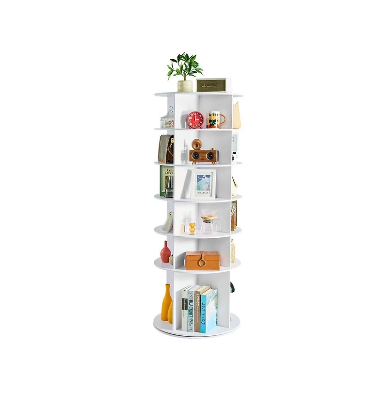 Slickblue 6-Tier Rotating Shoe Rack 360° Spinning Carousel