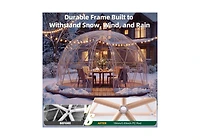 Aecojoy Outdoor Igloo Tent Dome for Winter, 12x12 Clear Bubble Tent for 4–7 People
