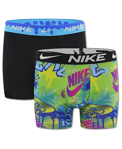 Nike Boys' 8-20 Printed Long Boxer Briefs, 2-Pack