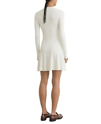 Reiss Women's Knitted Button-Detail Mini Dress