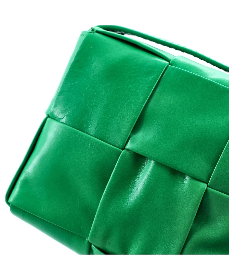 Pre-Owned Bottega Veneta Candy Cassette Crossbody Bag Maxi Intrecciato Leather