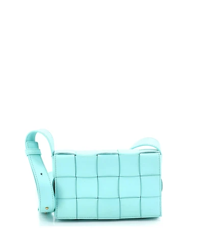 Pre-Owned Bottega Veneta Small Cassette Crossbody Bag Maxi Intrecciato Leather