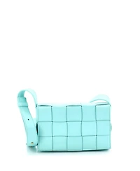 Pre-Owned Bottega Veneta Small Cassette Crossbody Bag Maxi Intrecciato Leather