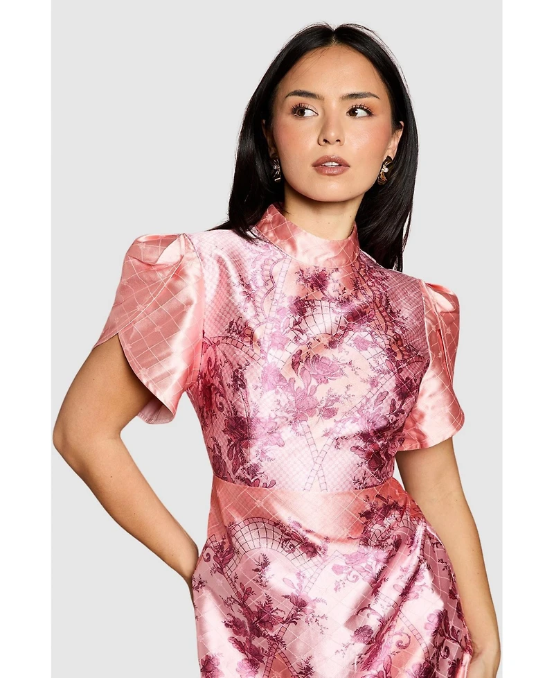 Coast Women's Floral Tulip Sleeve Mini Dress