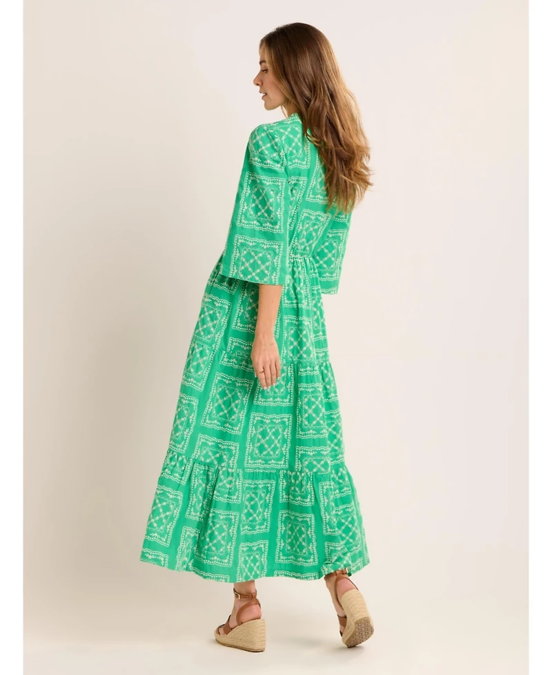 Brakeburn Women's Clarisa Embroidered Maxi Dress