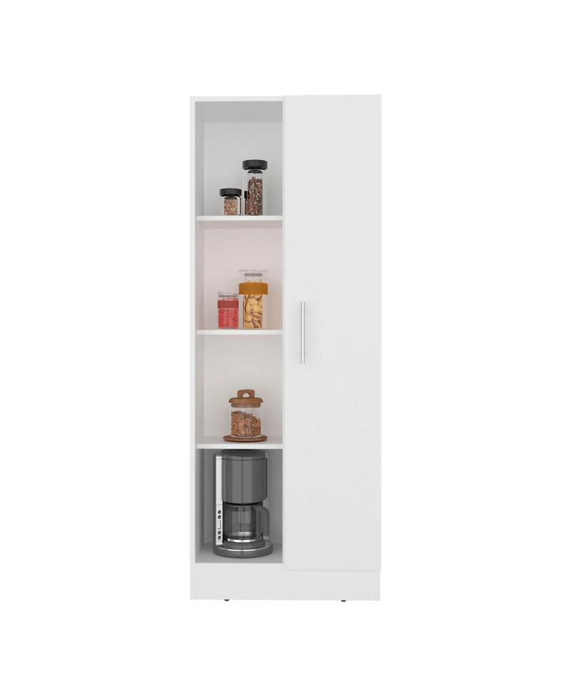 Fm Furniture Phantom Kitchen Pantry Cabinet with 3 Closed and 3 Open Compartments for Storage
