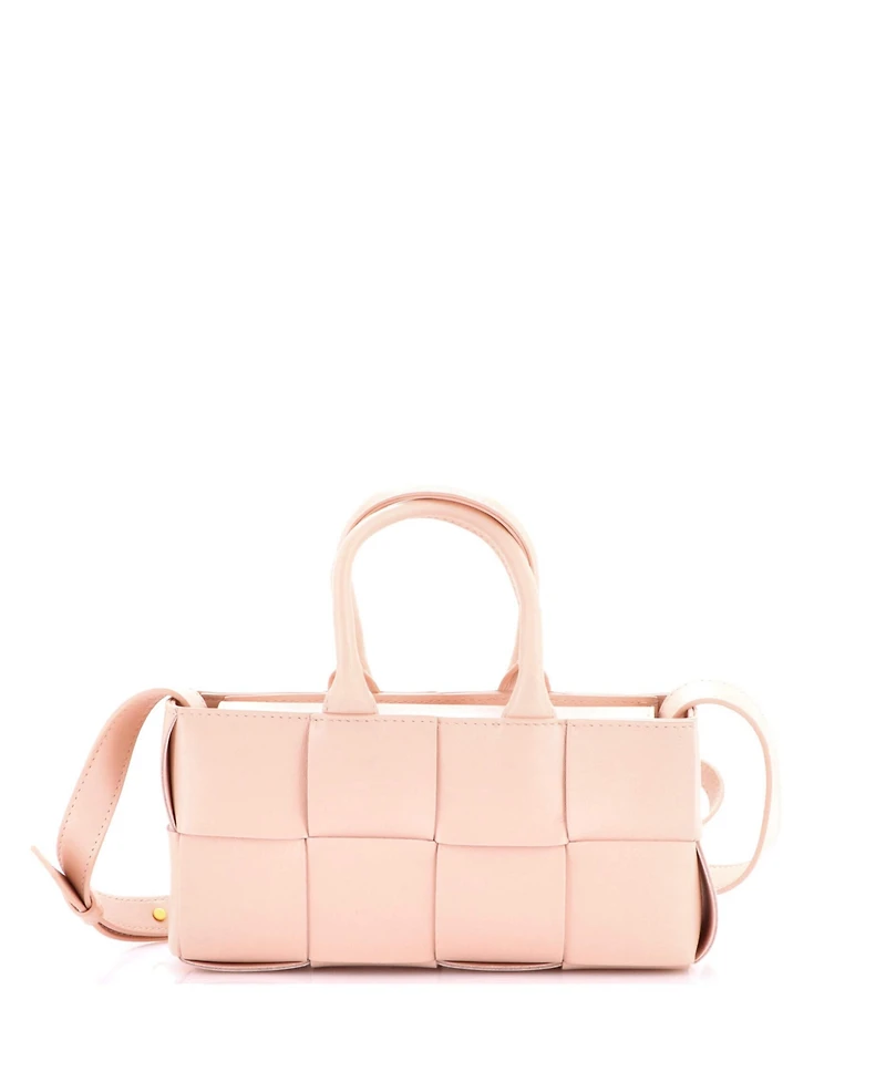 Pre-Owned Bottega Veneta East West Arco Top Handle Shoulder Bag Maxi Intrecciato Leather