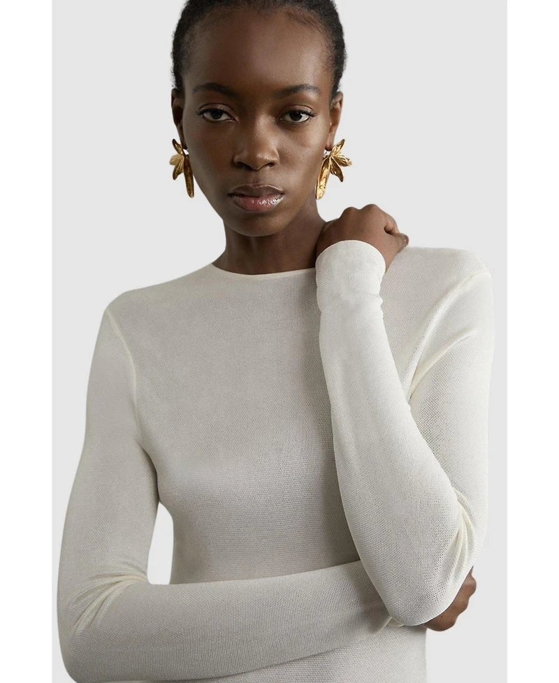 Karen Millen Women's Slinky Lace Asymmetric Maxi Dress