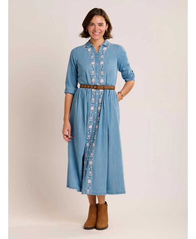 Brakeburn Women's Viviana Embroidered Maxi Dress