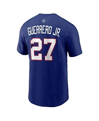 Nike Men's Vladimir Guerrero Jr. Royal Dominican Republic Baseball 2026 World Baseball Classic Name Number T-Shirt
