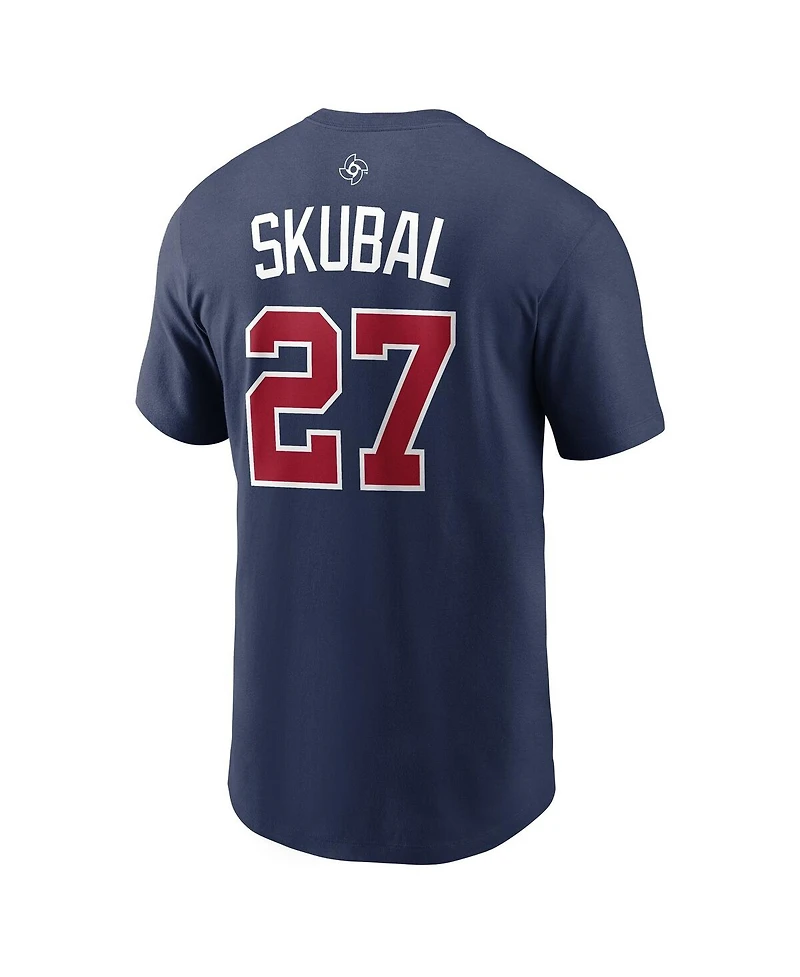 Nike Men's Tarik Skubal Navy Usa Baseball 2026 World Baseball Classic Name Number T-Shirt