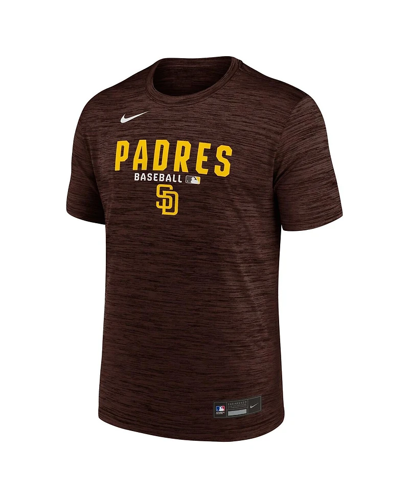 Nike Men's Brown San Diego Padres Authentic Collection Velocity Dri-fit T-Shirt
