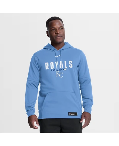 Nike Men's Light Blue Kansas City Royals Authentic Collection Therma-fit Hoodie