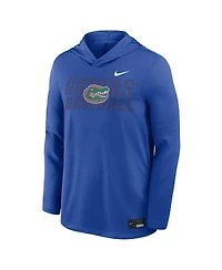 Nike Men's Royal Florida Gators Dugout Dri-fit Long Sleeve Hooded T-Shirt