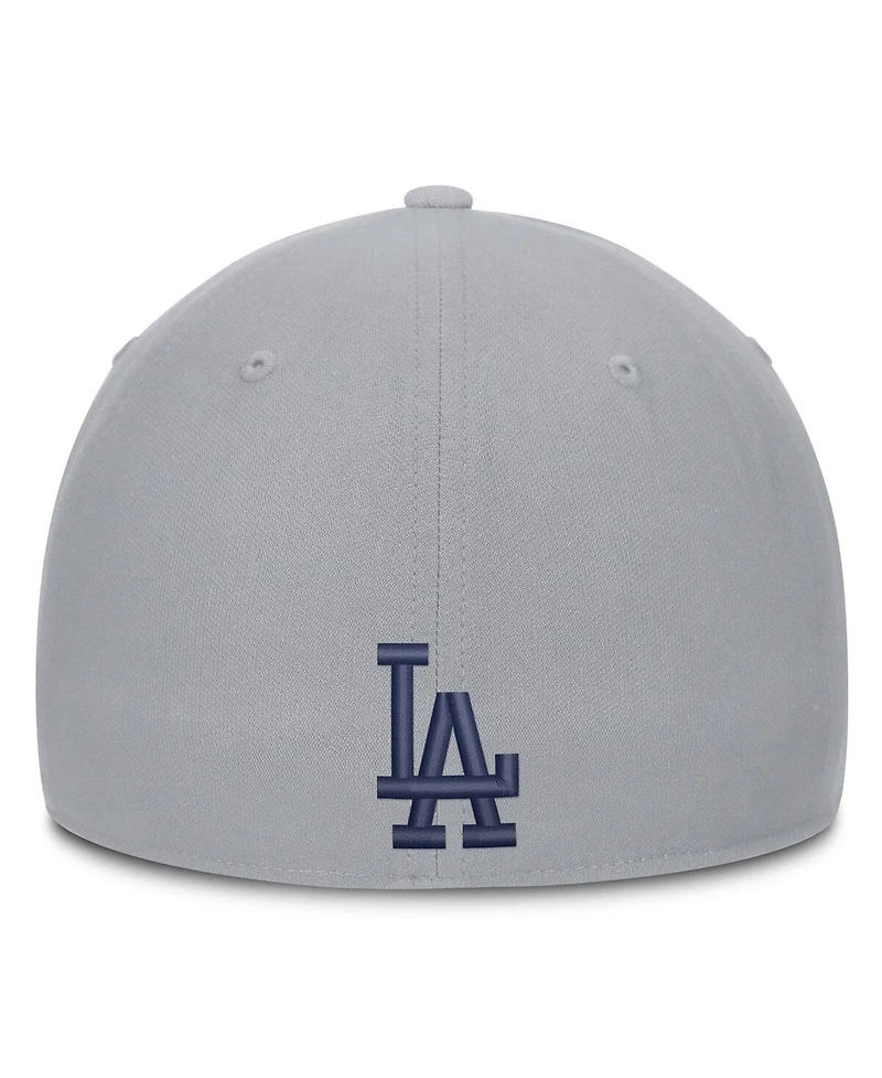 Nike Men's Gray Los Angeles Dodgers Primetime Rise Dri-fit Flex Hat