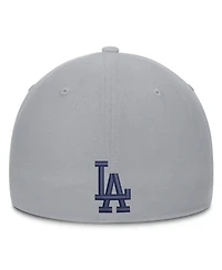 Nike Men's Gray Los Angeles Dodgers Primetime Rise Dri-fit Flex Hat