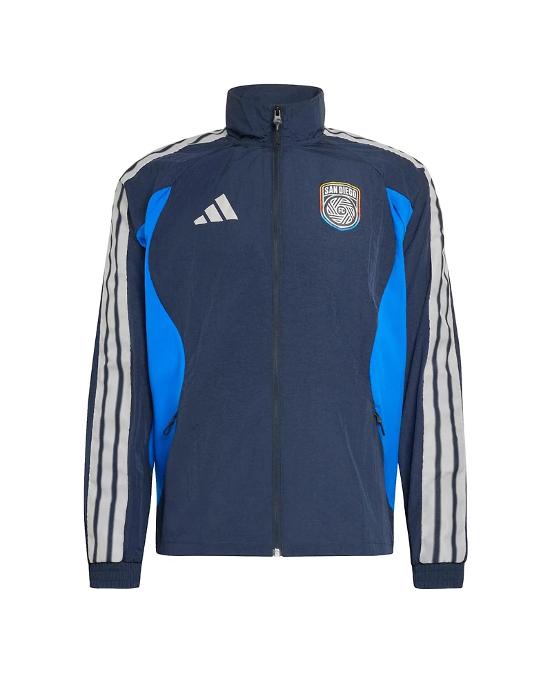 Adidas Men's Navy San Diego Fc 2026 Anthem Raglan Full-Zip Jacket