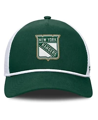 Fanatics Men's Green/White New York Rangers Bermuda A-Frame Adjustable Hat
