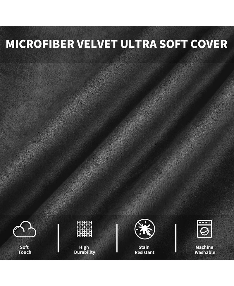 gaomon 48" Giant Bean Bag Chair, Memory Foam, Plush Velvet, Washable Cover for Adults/Kids