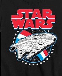 Star Wars Boys' 8-20 Millennium Falcon Americana Short-Sleeve Graphic T-Shirt