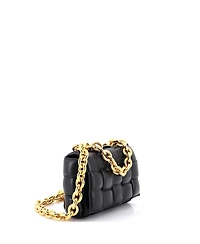 Pre-Owned Bottega Veneta Cassette Chain Crossbody Bag Padded Maxi Intrecciato Leather