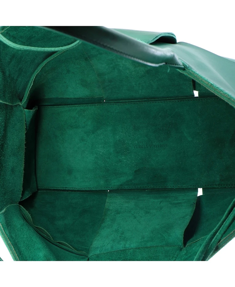 Pre-Owned Bottega Veneta Medium Arco Tote Maxi Intrecciato Leather