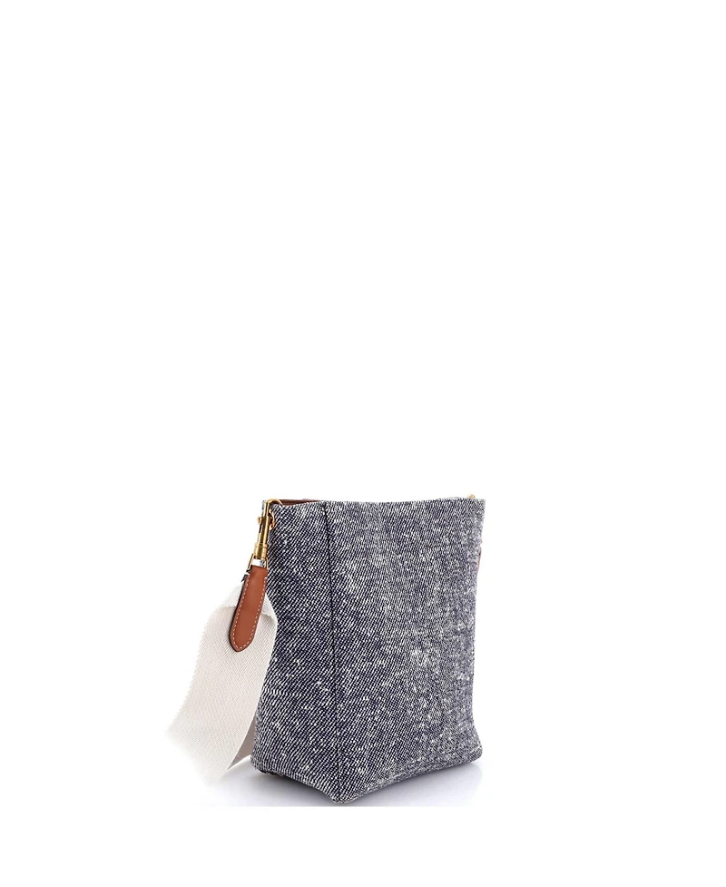 Pre-Owned Celine Small Sangle Seau Bag Tweed