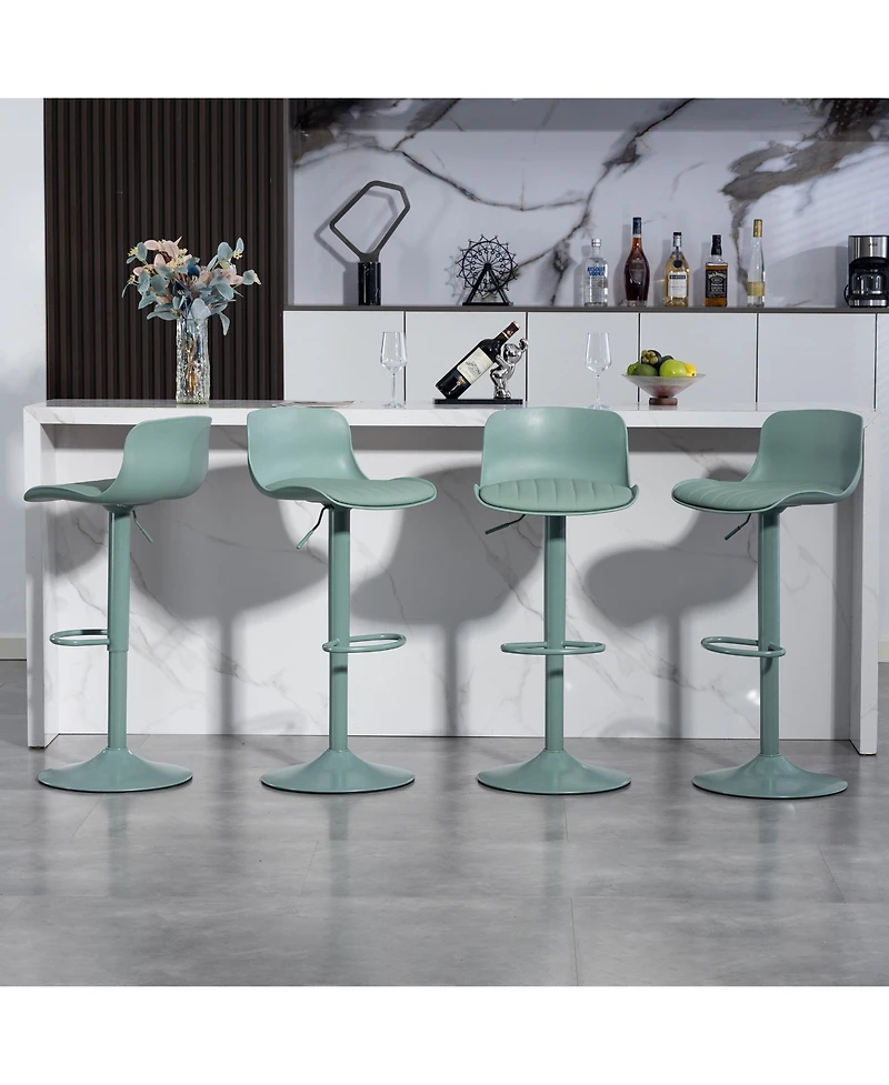 Clihome Bar Stools Set of 2 – Modern Pu Leather Counter Height Barstools with Back
