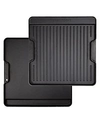 Stansport Pre-Seasoned Double Sided Cast Iron Griddle with Built in Grease Trap