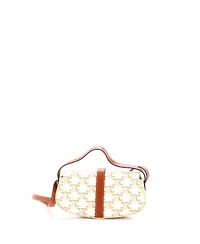 Pre-Owned Celine Tabou Clutch with Strap Triomphe Coated Canvas