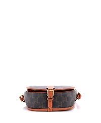 Pre-Owned Celine Medium Folco Bag Triomphe Coated Canvas