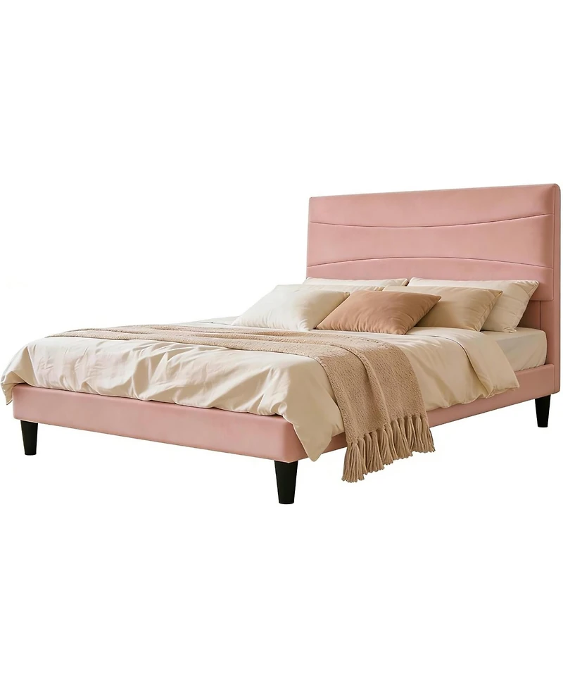gaomon Twin Metal Platform Bed Frame with Decorative Headboard & Footboard, Heavy Duty Steel Slats, Underbed Storage