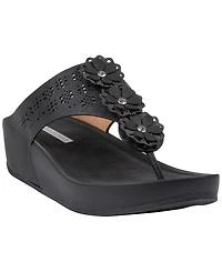 Gc Shoes Women's Rana Floral Thong Wedge Sandals